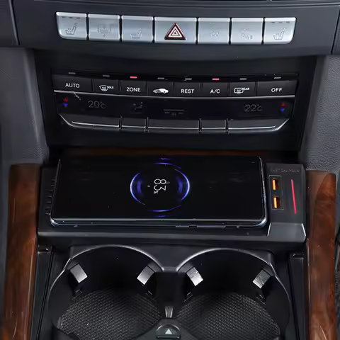 15W Car wireless charger fast phone charger charging pad trim phone holder for Mercedes Benz W212 E 