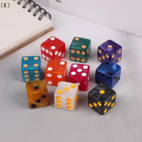 〔E〕6-Sided Game Dice 16mm Acrylic D6 Dice Set For DND, RPG,Table Board Ame Or Teaching Math,Aventuri