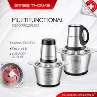 Swiss Thomas Chopper Food Processor 2L 3L Blender Mini Pounder Food Chopper Grinders Machine Electri
