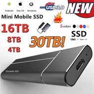 ✐◊ High-speed Hard Drive 500GB 1TB 2TB 4TB Portable SSD 8TB External Solid State Drive USB3.1 16TB Mobile Hard Disk for Laptop