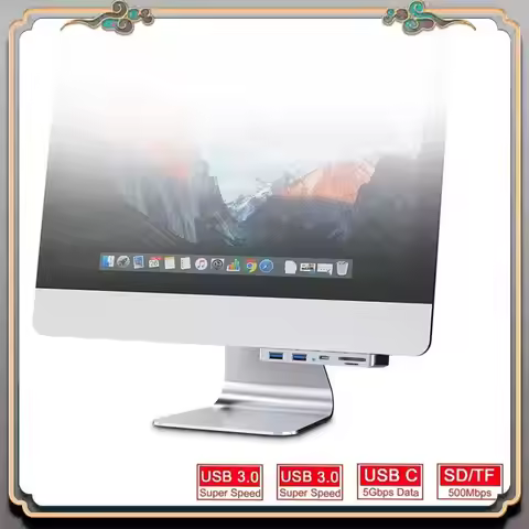 Durable 5 In 1 For Imac USB 3.0 HUB With USB3.0 PD TF/SD Reader Card Usb Splitter For 2012-2019 OS X