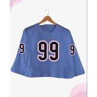 OVERSIZE CROP T-SHIRT 7/8 DTF Number Series 99Wanita