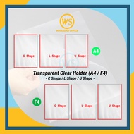 C | U | L Shape File Folder / Clear File / Transparent File Holder / Document Holder / Document Case