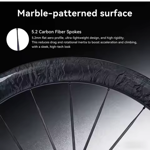 RUJIXU Carbon Wheelset UCI Approved Carbon Rim 700C Tubeless Disc Brake Wheels Road Cycling Carbon S