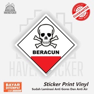 SYMBOL LABEL STICKER VINYL PRINT SYMBOL LABEL K3 WASTE B3 HAZMAT ACUN GLOSSY LAMINATION
