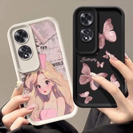 Phone Back Case For Oppo A60 A 60 Fashion Cartoon Girl Pink Butterfly Black Cute Cat Red Spider Sili
