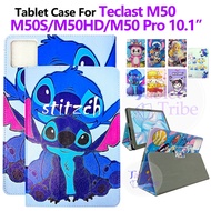 Cartoon Lighter Thinner PU Leather Case for Teclast M50 M 50S 10.1'' 2023 tablet Android 12.0 Flip S