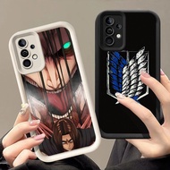 Q-20 Attack on Titan Black white Case for Samsung A35 A30S A05S A50S A50 A13 A15 A55 A14 5G