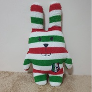 CRAFTHOLIC // Kraft Doll Rapb Rabbit (RAB) Italian Stripes Green White And Red Size 47 cm.