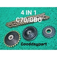 HONDA C70 C70Z GBO GBOJ  82L TIMING CHAIN COMBO CHAIN ROLLER COMPLETE SET