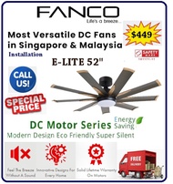 FANCO E-LITE 52 CEILING FAN LED LIGHT KIT  REMOTE  YEAR END PROMOTION  FREE DELIVERY  Singapore Warranty