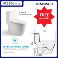 Magnum 928 Turbo Tornado Flushing 1-Piece Toilet Bowl (Geberit Flushing System) Free Installation!