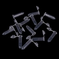 100 pcs 2 ml หลอดทดลองขนาดไมโคร Vial ใสพลาสติกขวดแก้วขนาดเล็กฝาปิด