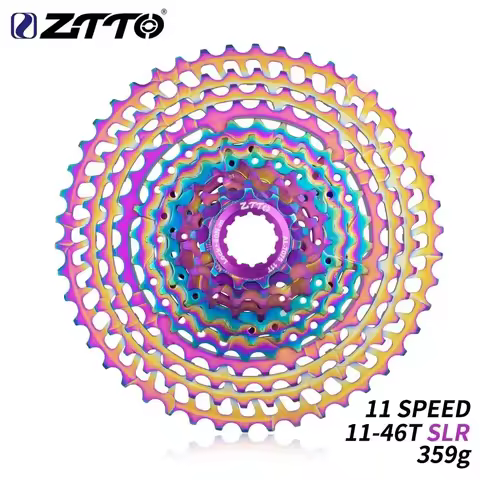 ZTTO Ultralight MTB 11 Speed 11-46T SLR Cassette ULT 11S Rainbow K7 359g 11s 46T Sprocket 11V Freewh