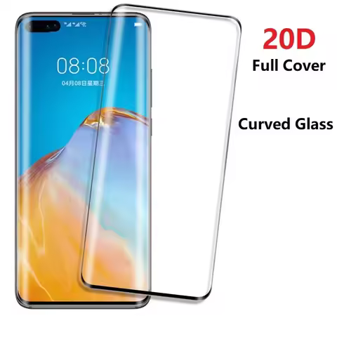 100D Curver Protective Glass for Huawei P50 P40 P30 Pro Screen Protector for Huawei Mate 40 30 20 Pr