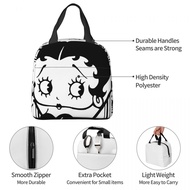 、‘】【； Black Insulated Lh Bagboops Bettys Women Kids Cooler Bag Thermal Portable Lh Box Ice Pack Tote