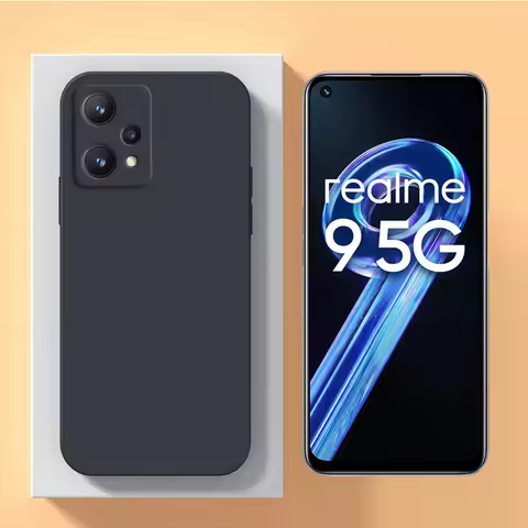 For Realme 9 5G Case Realme 9 4G 5G 9i 9 Pro Plus Cover TPU Shockproof Liquid Silicone Protective Ph