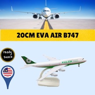 20cm Eva Air Evergreen Airlines Aircraft Model Boeing B747 Diecast Aircraft Model With Wheels Landin