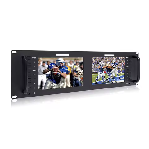 D71 PLUS / D71 PLUS-H FEELWORLD Dual 7" 1920x1200 450cd/m² 3RU Rack Mount Monitor 4K HDMI-compatible