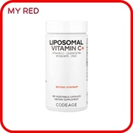 Codeage Liposomal Vitamin C+ 180 Vegetable Capsules Contains 180 Capsules.