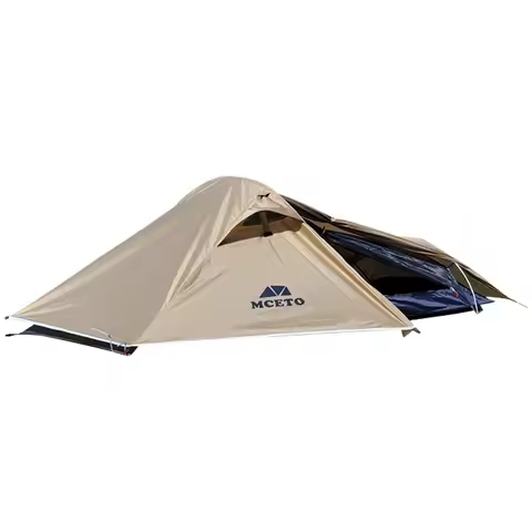 Backpacking Tent 1 Person Ultralight Aluminum Pole Stormproof Camping Tent Suitable for Four Seasons