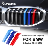 3pcs Car Front Grill Stripes Covers  for BMW 1/2/3/4/5 Series Z4 G29 X1 F48 U11 E60 G22 G20 F40 F44 Accessories