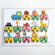 Montessori Early Learning Busy Book Sheet - Alphabet Train (ABC Learning)