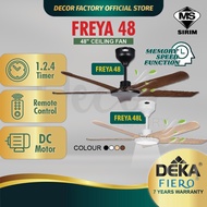 DEKA FIERO Fan FIERO FREYA 48 Inch 5 Blades 24 Speed DC Motor With Remote Control Ceiling Fan Kipas 