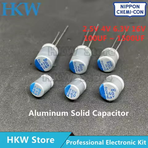 10pcs NCC Aluminum Solid Capacitor 2.5V 6.3V 4V 16V 100UF 270UF 470UF 560UF 820UF 1000UF 1200UF 1500