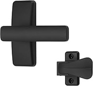Ideal Security AJ Modern Lever Set for Storm Doors, Matte Black (2-Piece Set)