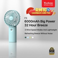 Yoobao F3 Portable Rechargeable Hand Held Mini Fan (3000mAh &6000mAh)