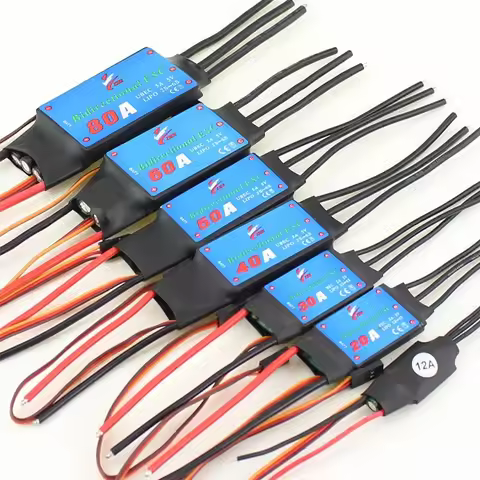 ESC Bidirectional 12A/20A/30A/40A/50A/60A/80A Brushless ESC for Remote Control Ship Pneumatic Underw