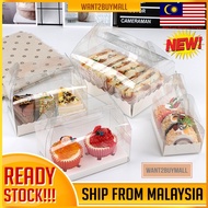 🇲🇾 Hanging Clear Transparent Mousse Cake Muffin Cupcake Gift Box With Handle Hole Cavity / Kotak Kek