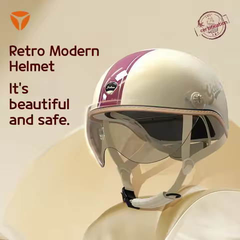 YADEA Modern Electric Scooter Helmet UV Protection - Safety Certified Unisex Motorcycle All-Season, 