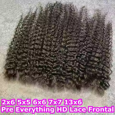 13x6 Ultra Fitted Invisible HD Lace Frontal Only Melt Skins PrePlucked Brazilian Deep Curly Human Ha