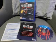 可玩可收藏 實體遊戲光碟 PS4 漫威蜘蛛人 邁爾斯 麥爾斯 MARVELS SPIDER MAN 中文版  保存良好