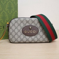 GUCCI NeoVintage虎頭相機包24烏木色PVC金扣肩背包
