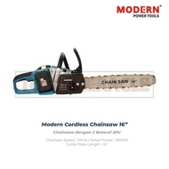 Ready !!! Modern Cordless Chainsaw 16" Electric Saw - Mesin Chainsaw