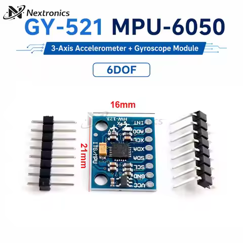 1/3/5/10PCS GY-521 MPU6050 6DOF IMU Module 3 Axis Accelerometer Gyroscope Sensor I2C for Arduino ESP