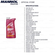 (Made In German) Mannol 7908 Energy Premium SAE 5W30 Fully Synthetic Engine Oil/Minyak Hitam 1L