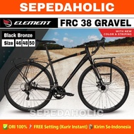 Sepeda Gravel ELEMENT FRC 38 NEW 2025 Alloy 16 Speed - Black Bronze, Size 46