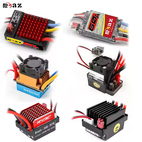 RCXAZ RC ESC 320A 480A 60A ESC Brushed Electronic Speed Controller for 1/10 RC Car Rock Crawler Boat