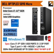 Dell OPTIPLEX 5090 MICRO PC Core i7 (11th GEN) Desktop UPTO 32GB RAM Built in WiFi Windows 11 Pro
