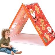 deveodo Kids Reading Nook Tent Removable Frame Playhouse Christmas Gingerbread House Play Tent for K