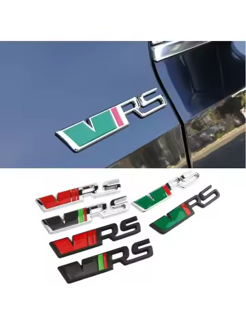 Alloy Car Sticker Rear Trunk Emblem for Skoda VRS Logo Kodiaq Karoq 2 A7 Tour RS Superb Octavia Yeti