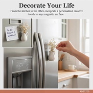 TasteTasty Mini Ceramic Vase Fridge Magnet 3D Micro Landscape Plant Pot Small Magnetic Pottery Table