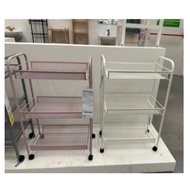 HORNAVAN 3-Tier Trolley with Wheels Kitchen Shelf Shelf/ with Wheels