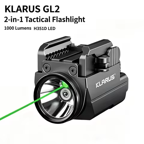 KLARUS GL2 Tactical LED Flashlight 1000LMS Hunting Light Built-in Rechargeable Battery Quick Detach 