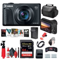 Canon PowerShot SX740 HS Digital Camera (Black) (2955C001) + 64GB Memory Card + NB13L Battery + Core
