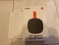全新ITFIT IPX7 Speaker with FM Radio 防水喇叭 &amp; clear case Samsung A34